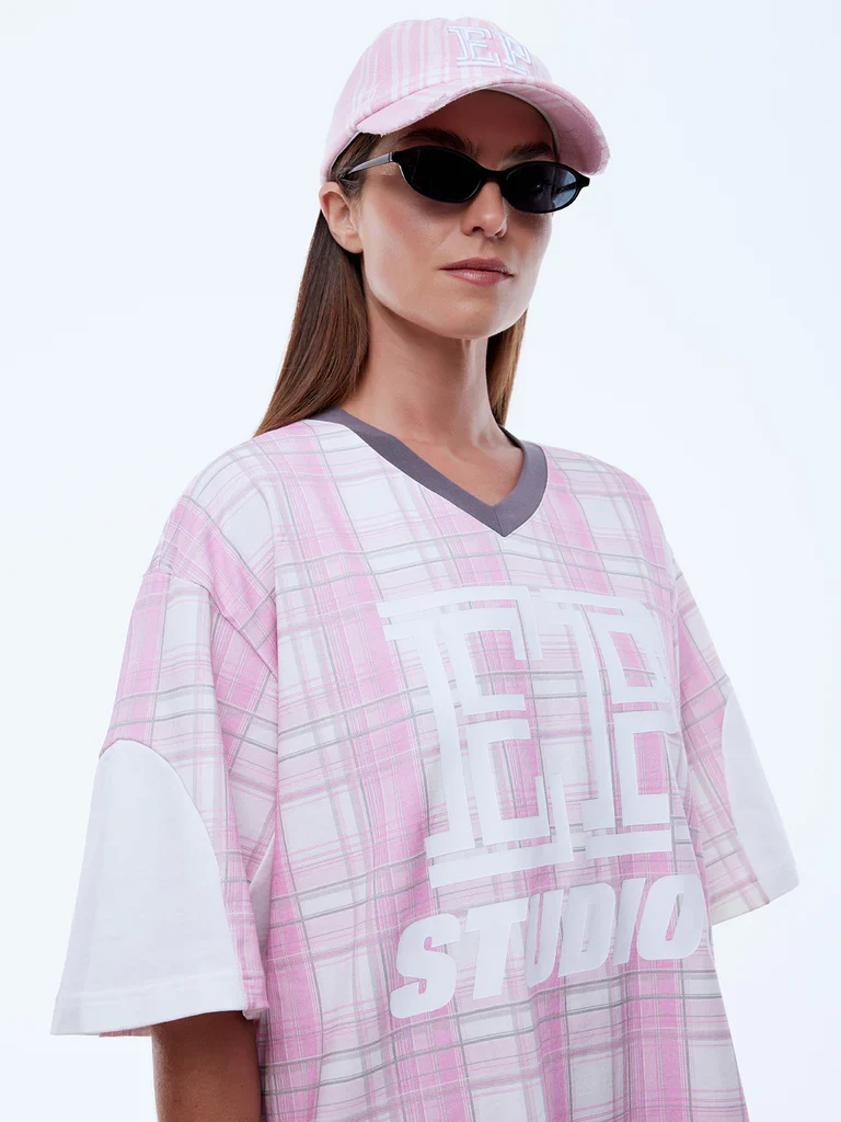 ENA PELLY x ELLIDY PULLIN - LUNAR JERSEY (PINK CHECK) - Image 7