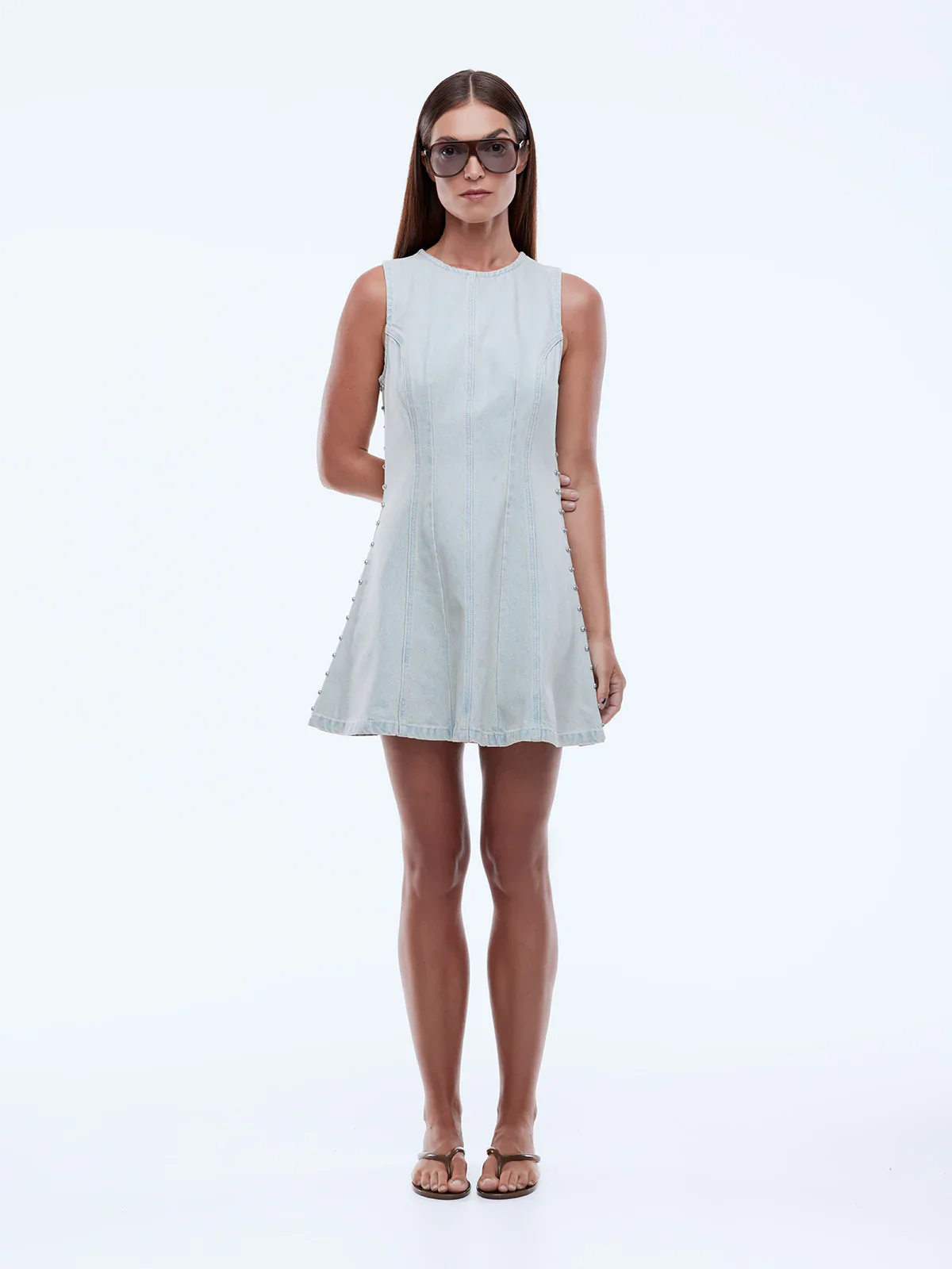 ENA PELLY x ELLIDY PULLIN - STELLAR DENIM DRESS (LIGHT BLUE WASH) - Image 2
