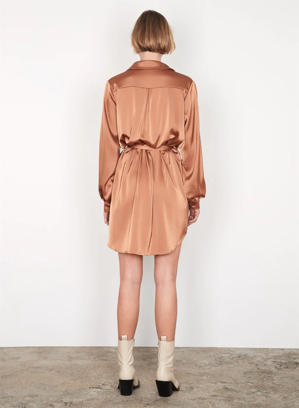 ESMAEE - Solitude Shirt Dress (Cinnamon) - Image 3