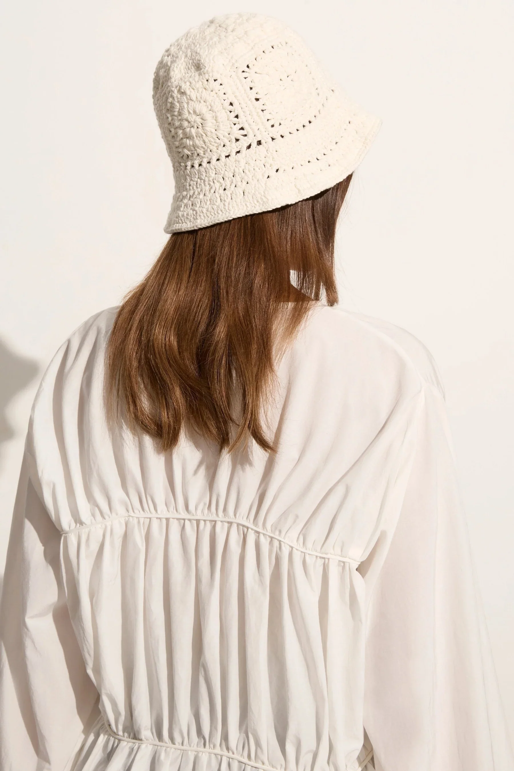 FAITHFULL THE BRAND - CALA BIANCA CROCHET HAT (OFF WHITE) - Image 3