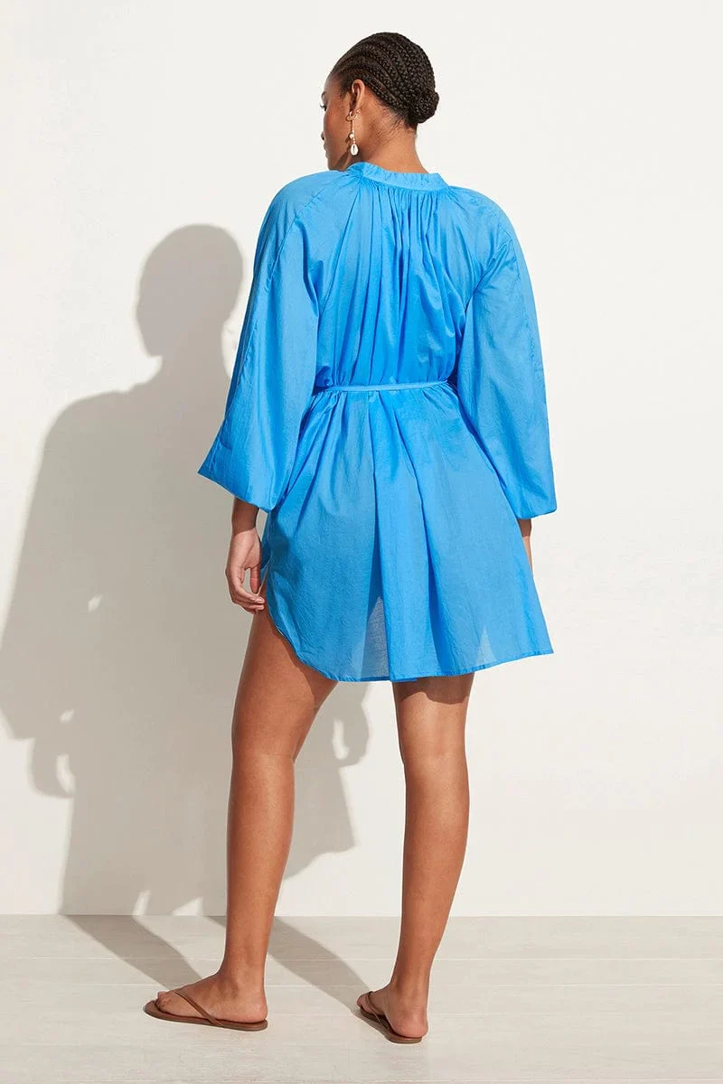 FAITHFULL THE BRAND -  Lucita Smock Dress (Turquoise) - Image 3