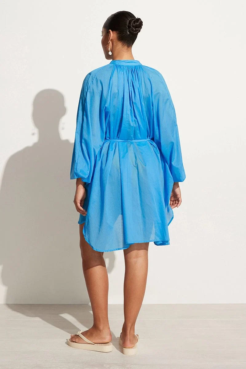 FAITHFULL THE BRAND -  Lucita Smock Dress (Turquoise) - Image 6