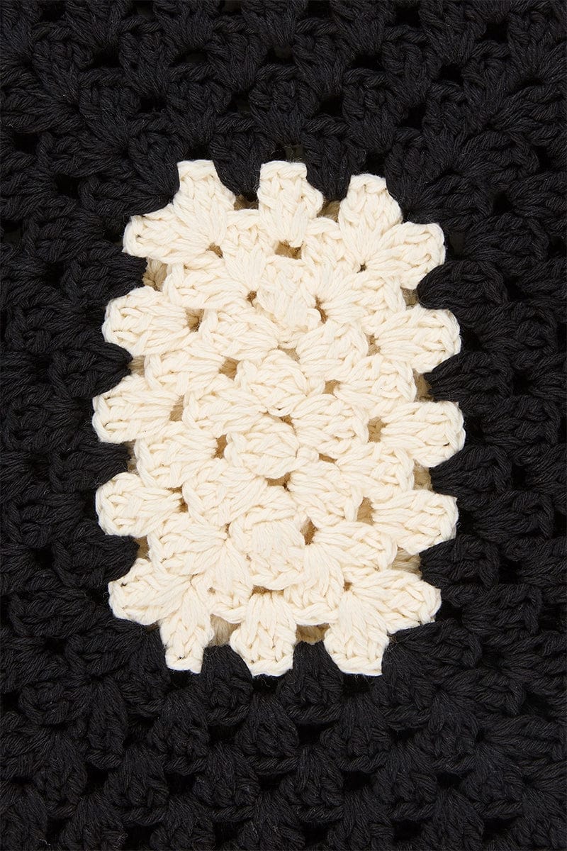 FAITHFULL THE BRAND - OSTIA CROCHET BAG (BLACK/OFF WHITE) - Image 6