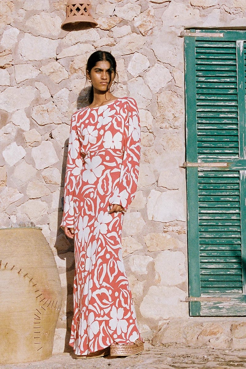 FAITHFULL THE BRAND - Shiva Maxi Dress (Pavito Floral Watermelon) - Image 6