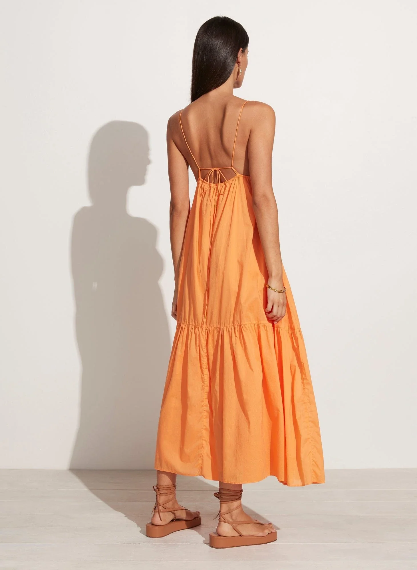 FAITHFULL THE BRAND - Wilonna Midi Dress (Mango) - Image 5