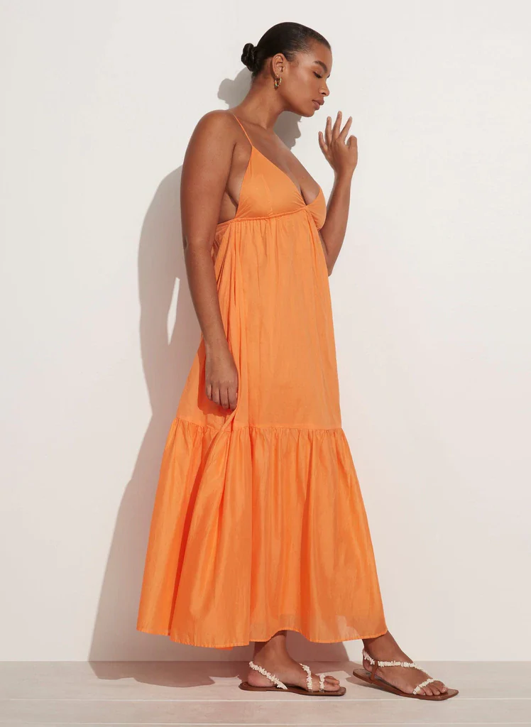 FAITHFULL THE BRAND - Wilonna Midi Dress (Mango) - Image 8