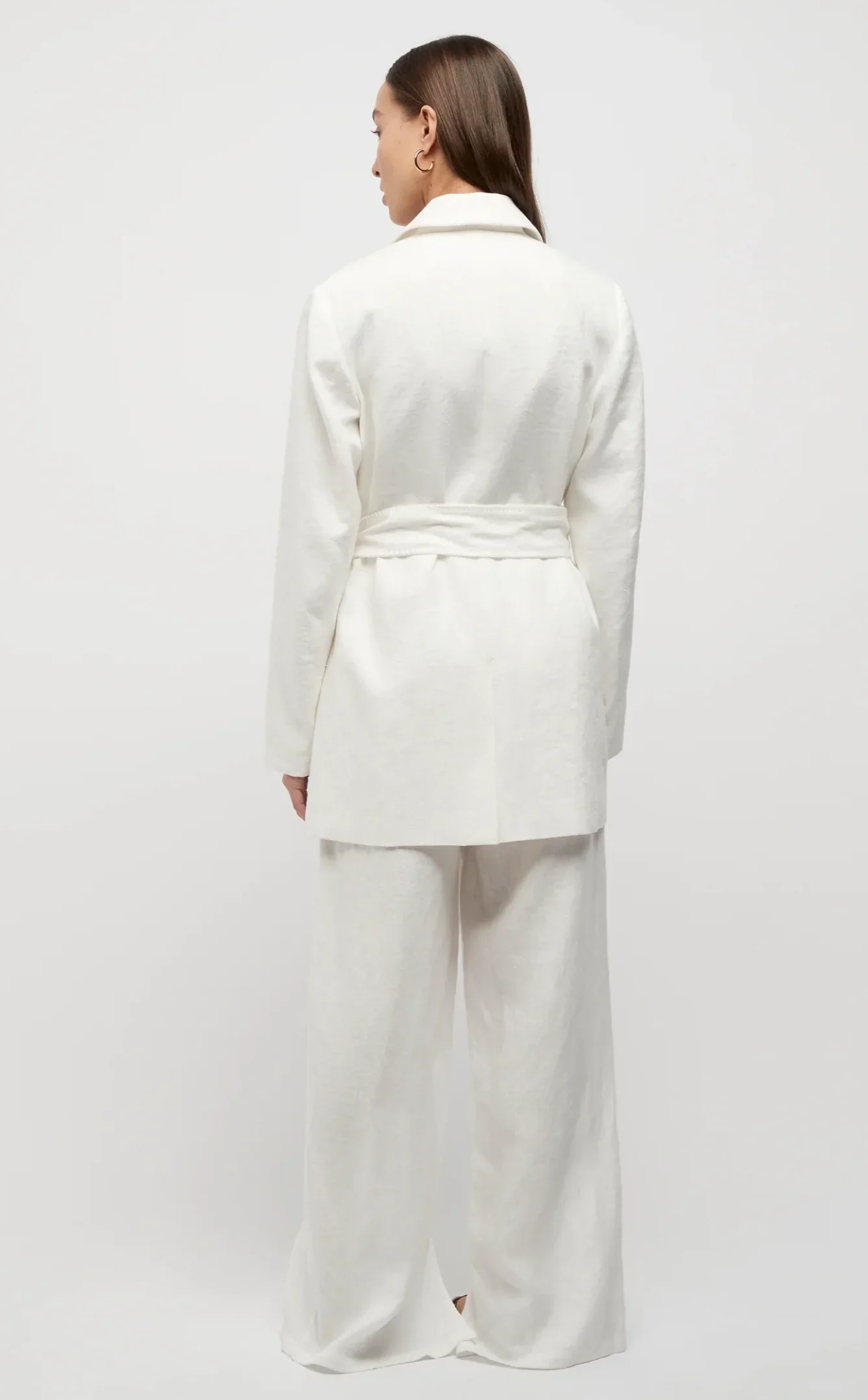 FRIEND OF AUDREY - HAYWORTH BLANKET STITCH LINEN BLAZER (WHITE) - Image 5