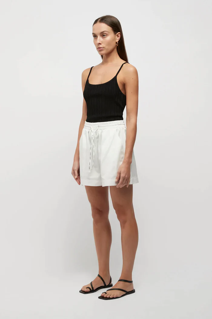 FRIEND OF AUDREY - REFLECTION RIBBED KNIT SINGLET (BLACK) - Image 3