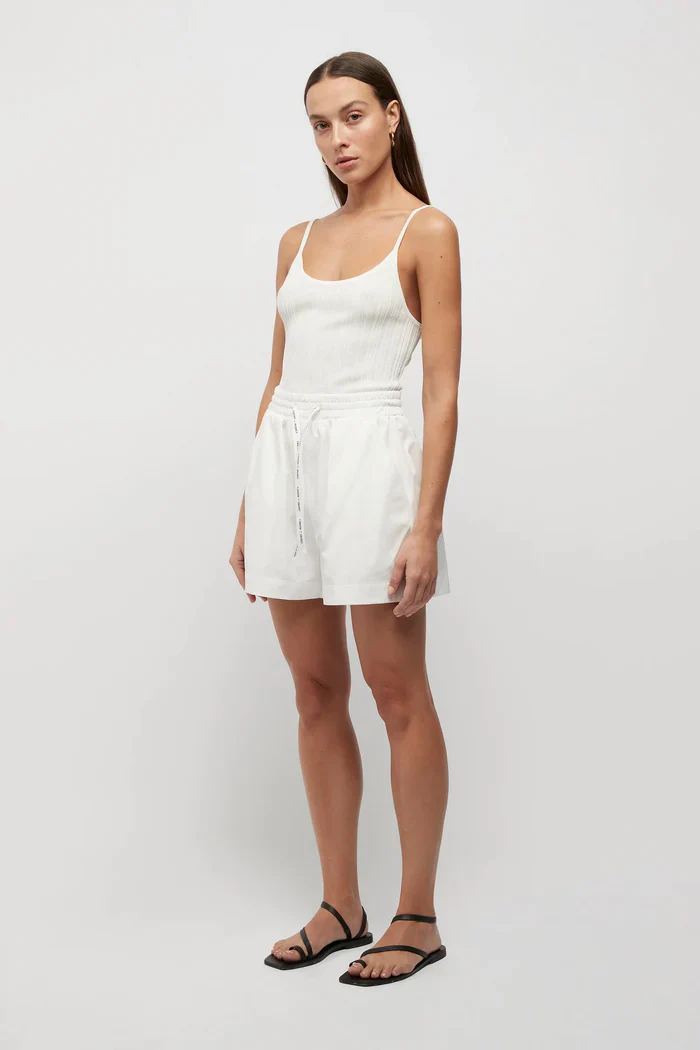 FRIEND OF AUDREY - REFLECTION RIBBED KNIT SINGLET (WHITE) - Image 3