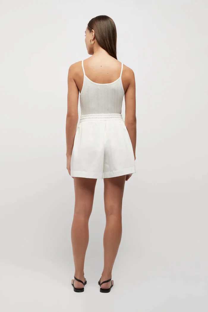 FRIEND OF AUDREY - REFLECTION RIBBED KNIT SINGLET (WHITE) - Image 4