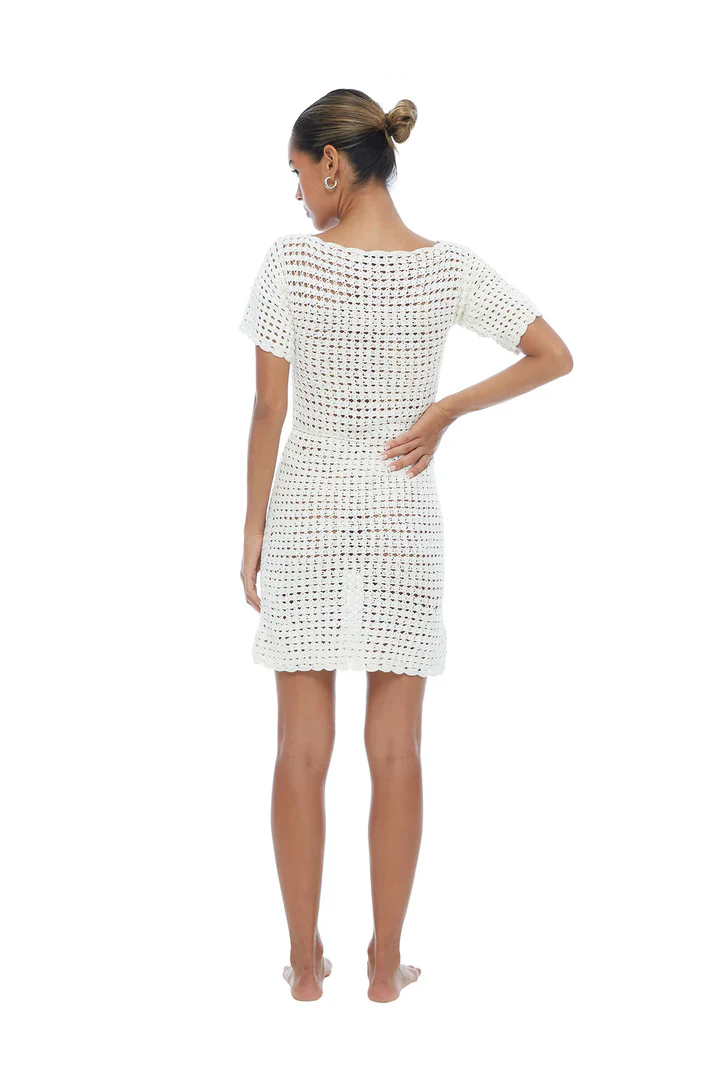 ISABELLE QUINN - SOFIA MINI DRESS (IVORY) - Image 8