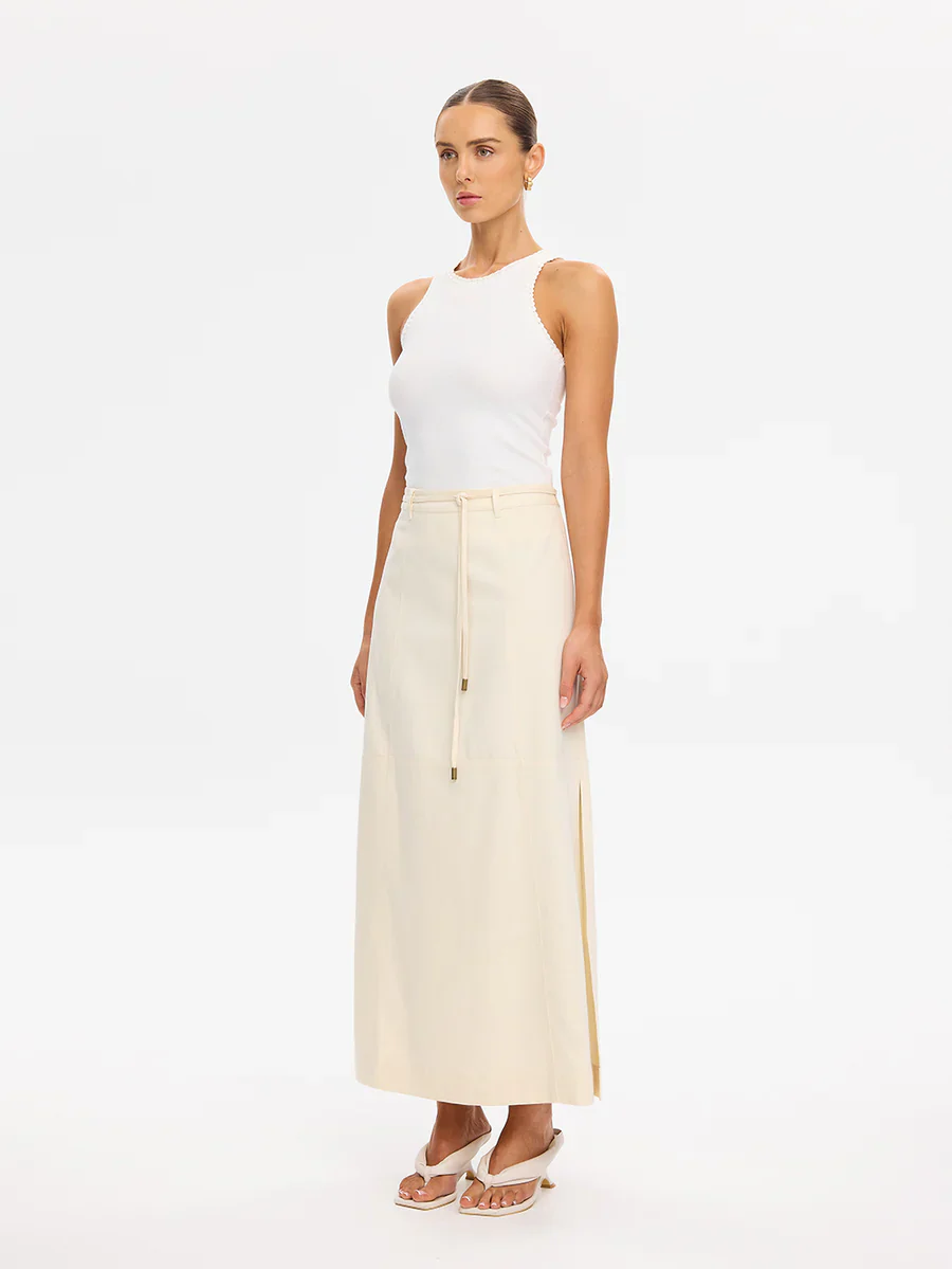 KIVARI - AMELIA MAXI SKIRT (CREAM) - Image 3