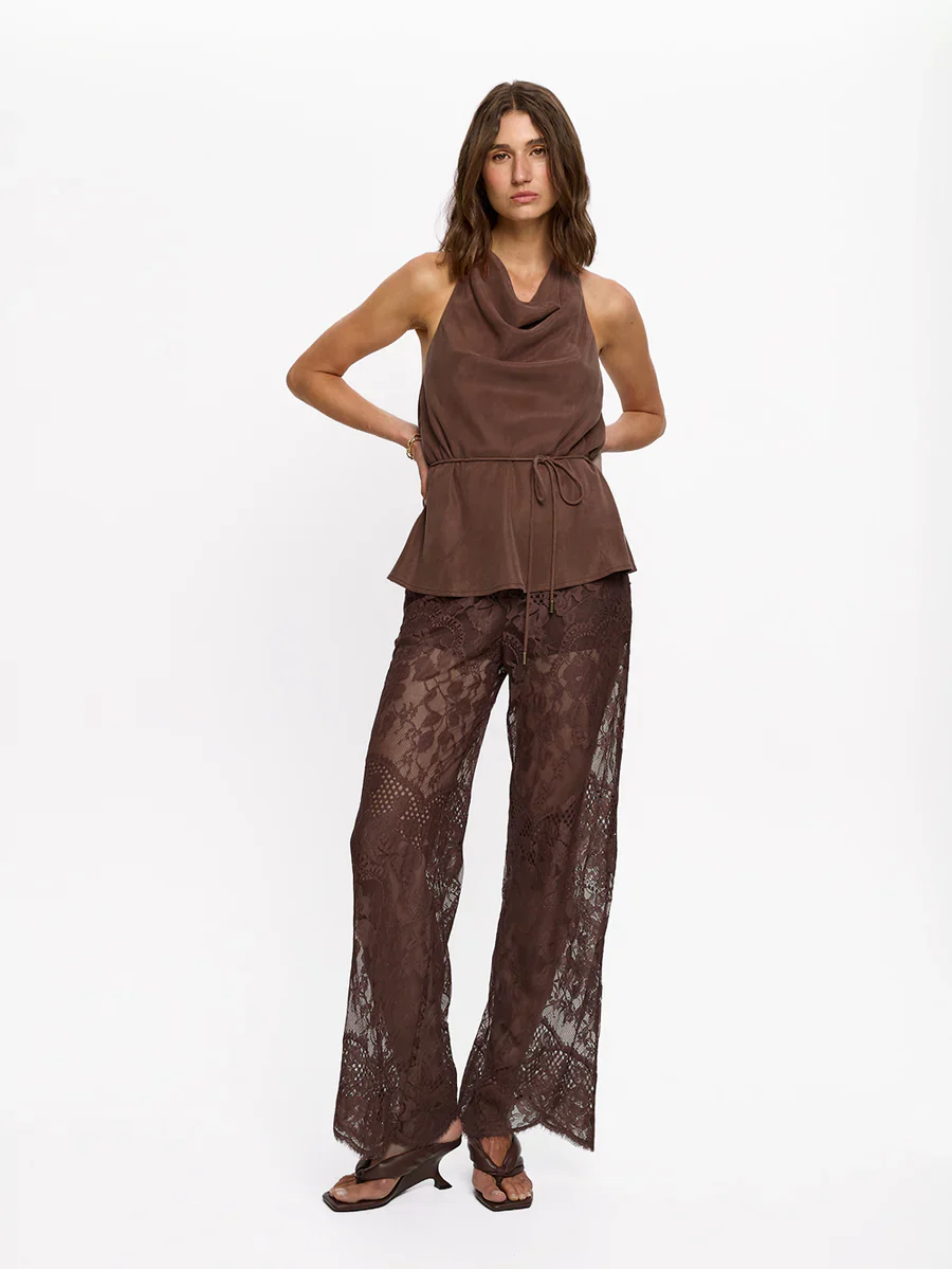 KIVARI - ARABELLA PANT (CHOCOLATE) - Image 6