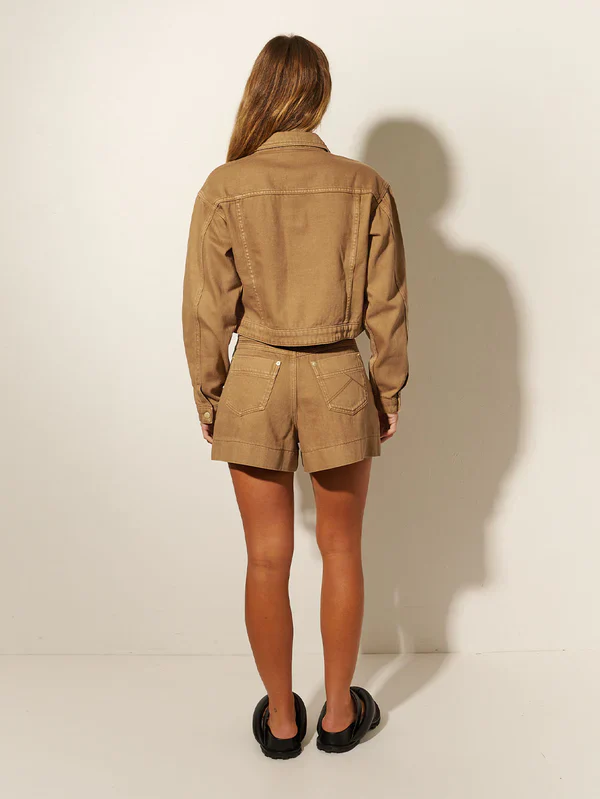KIVARI - CELENE DENIM JACKET (LATTE) - Image 3