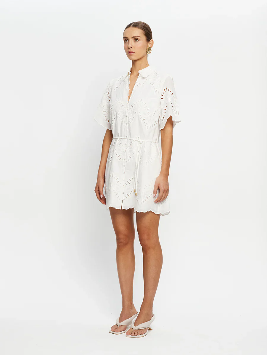 KIVARI - DANIELLE MINI SHIRT DRESS (IVORY) - Image 5