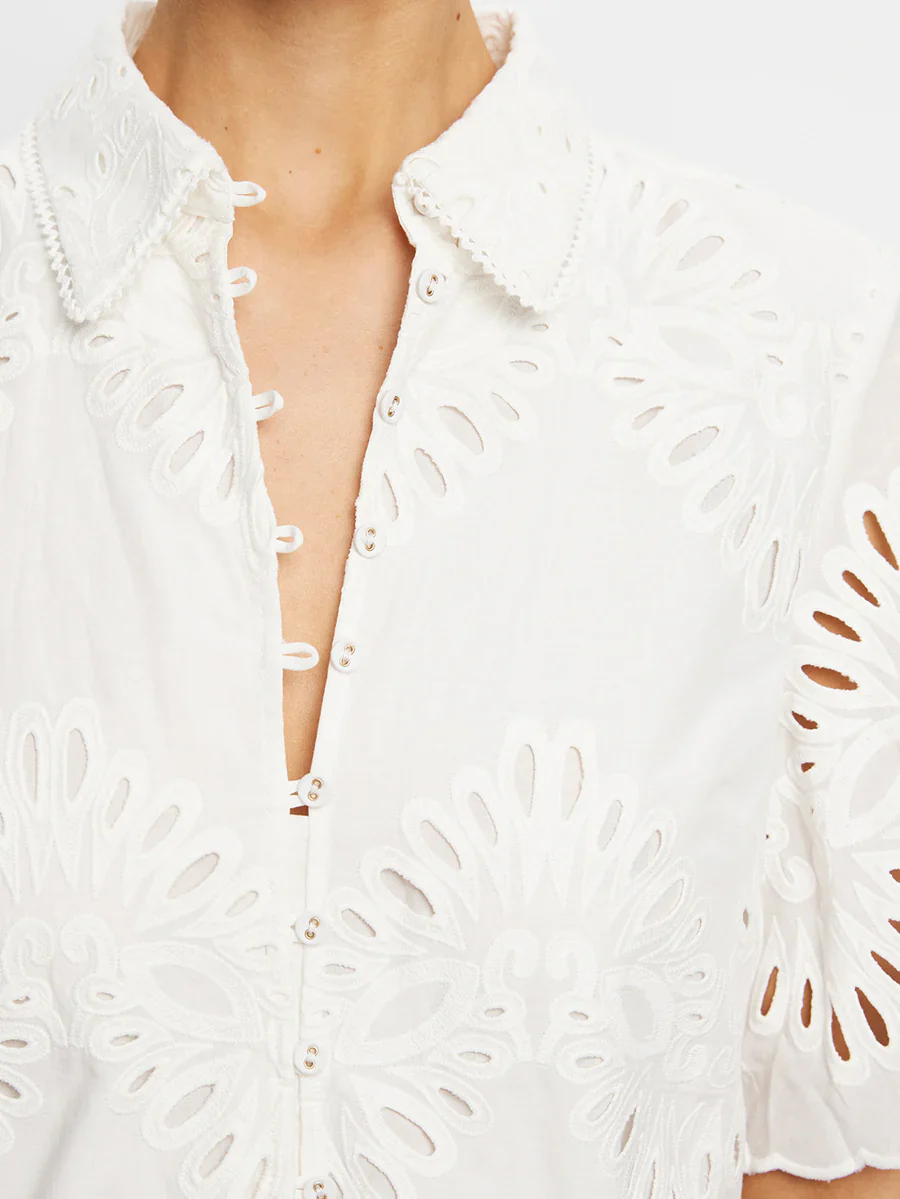 KIVARI - DANIELLE MINI SHIRT DRESS (IVORY) - Image 7