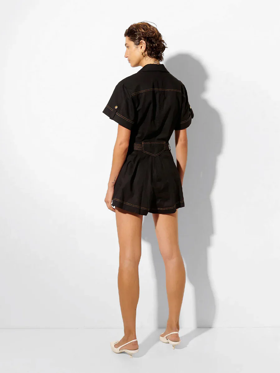 KIVARI - EBONY PLAYSUIT (BLACK) - Image 6