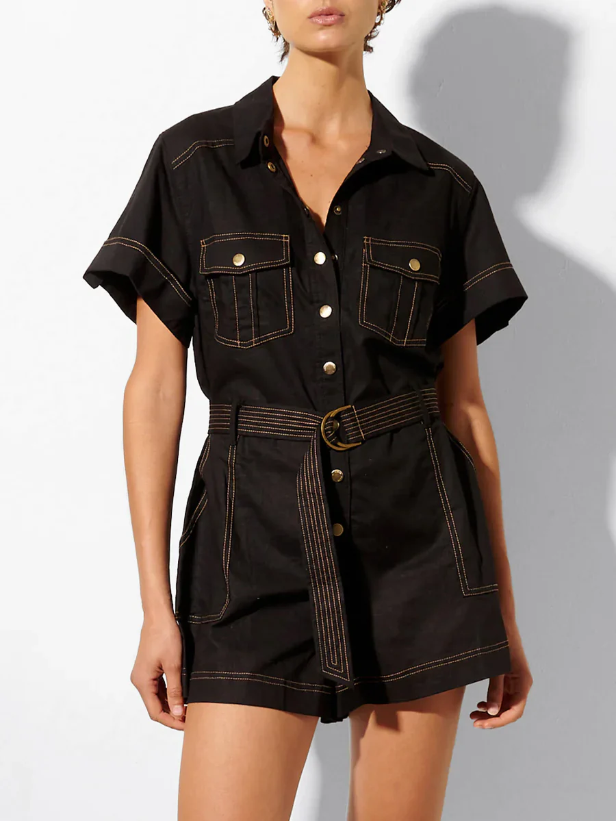 KIVARI - EBONY PLAYSUIT (BLACK) - Image 7