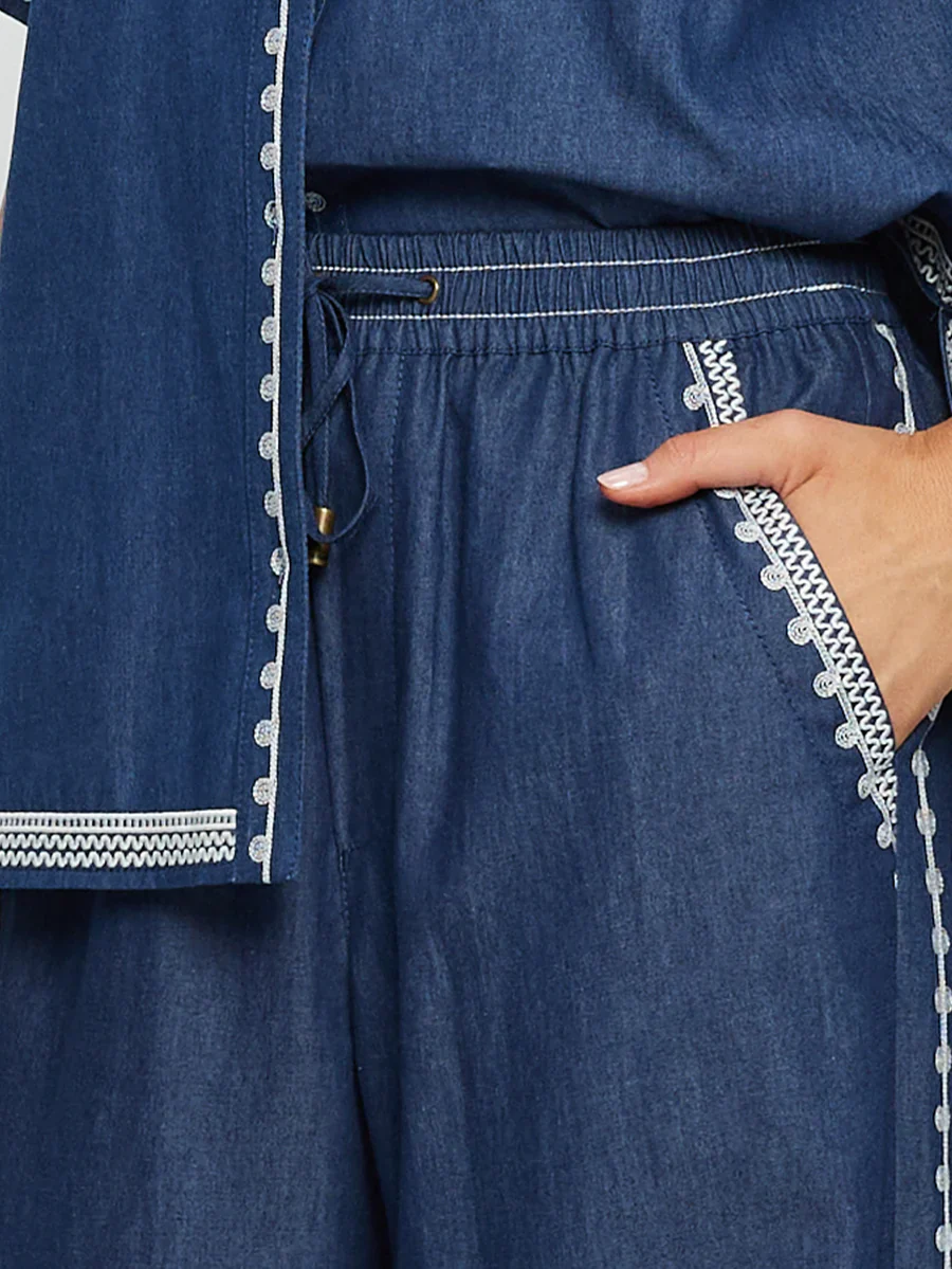 KIVARI - EMILE CHAMBRAY PANT (INDIGO) - Image 5