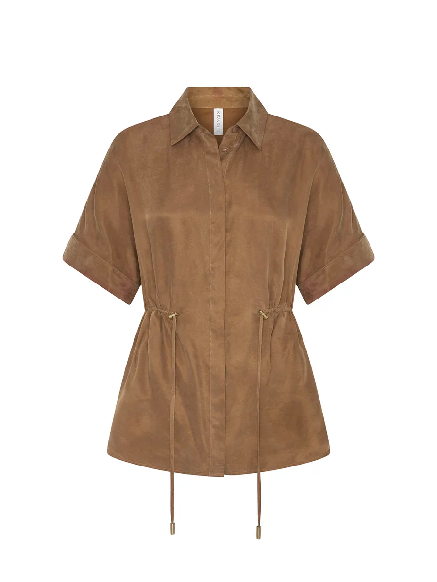 KIVARI - JAXON SHIRT (CHOCOLATE)