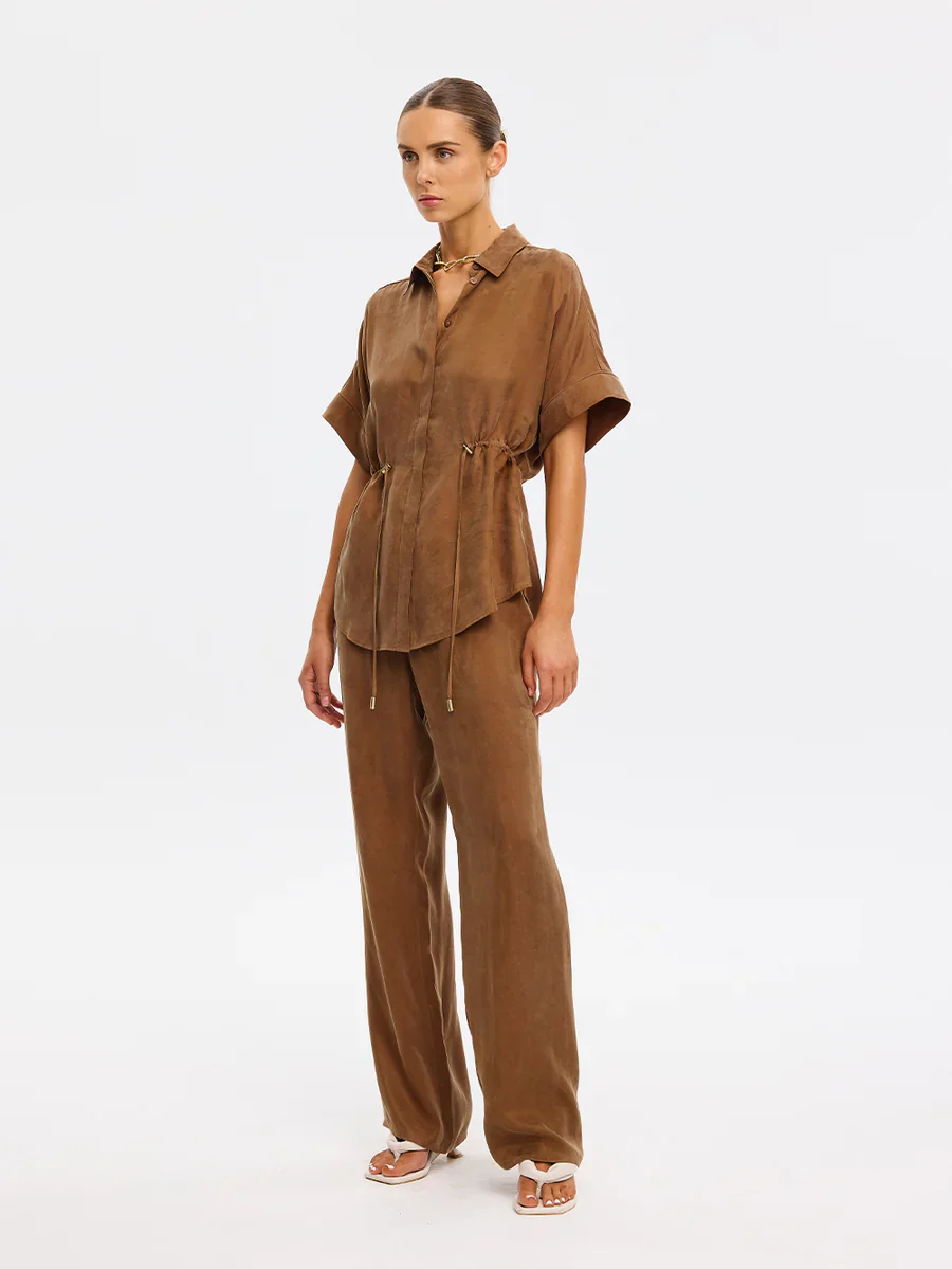 KIVARI - JAXON SHIRT (CHOCOLATE) - Image 3