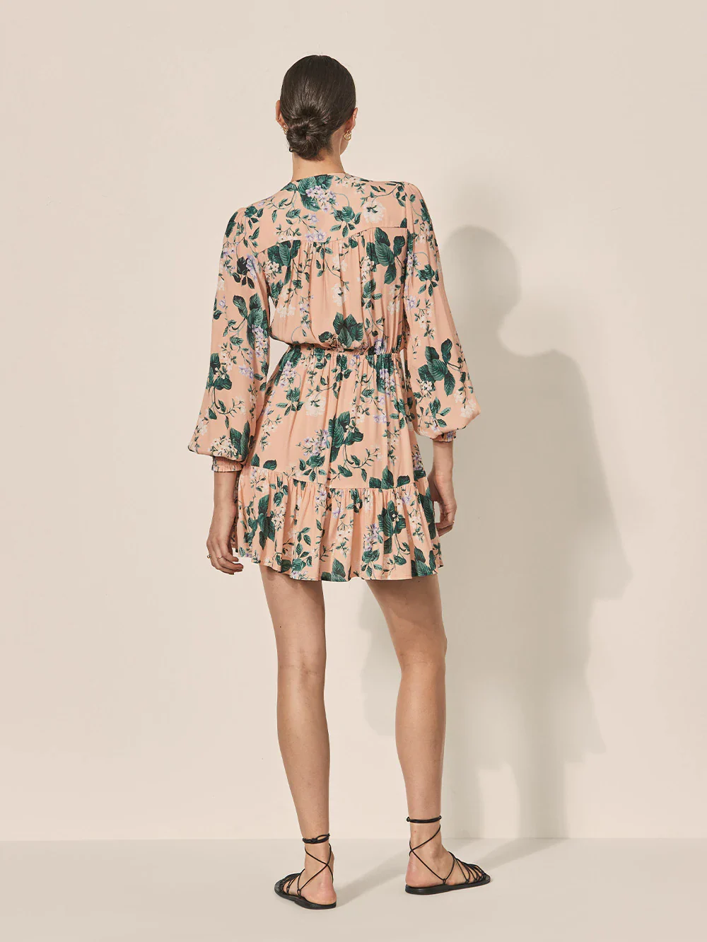 KIVARI - Jemima Tie Front Mini Dress - Pink - Image 3