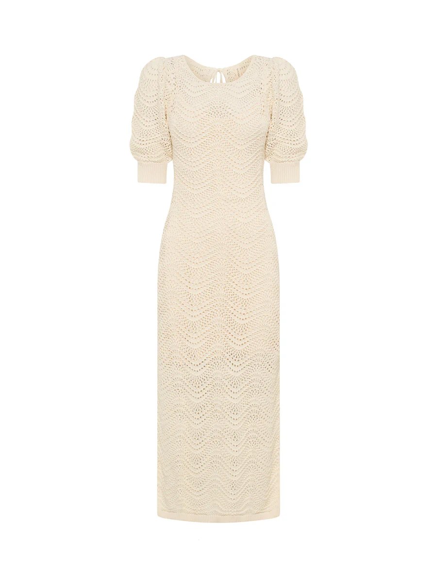 KIVARI - MARIANA KNIT MIDI DRESS (CREAM)