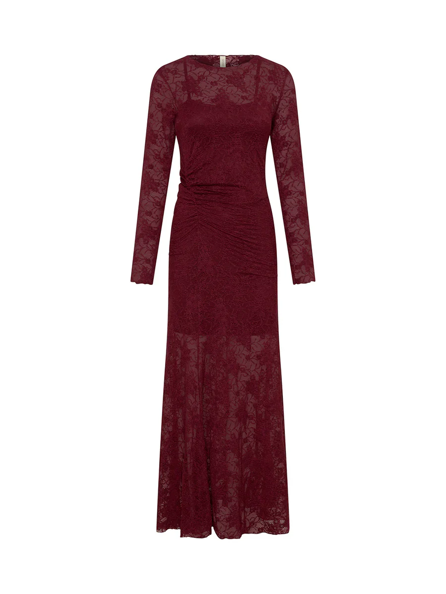 KIVARI - MARIE LACE MAXI DRESS (PLUM)