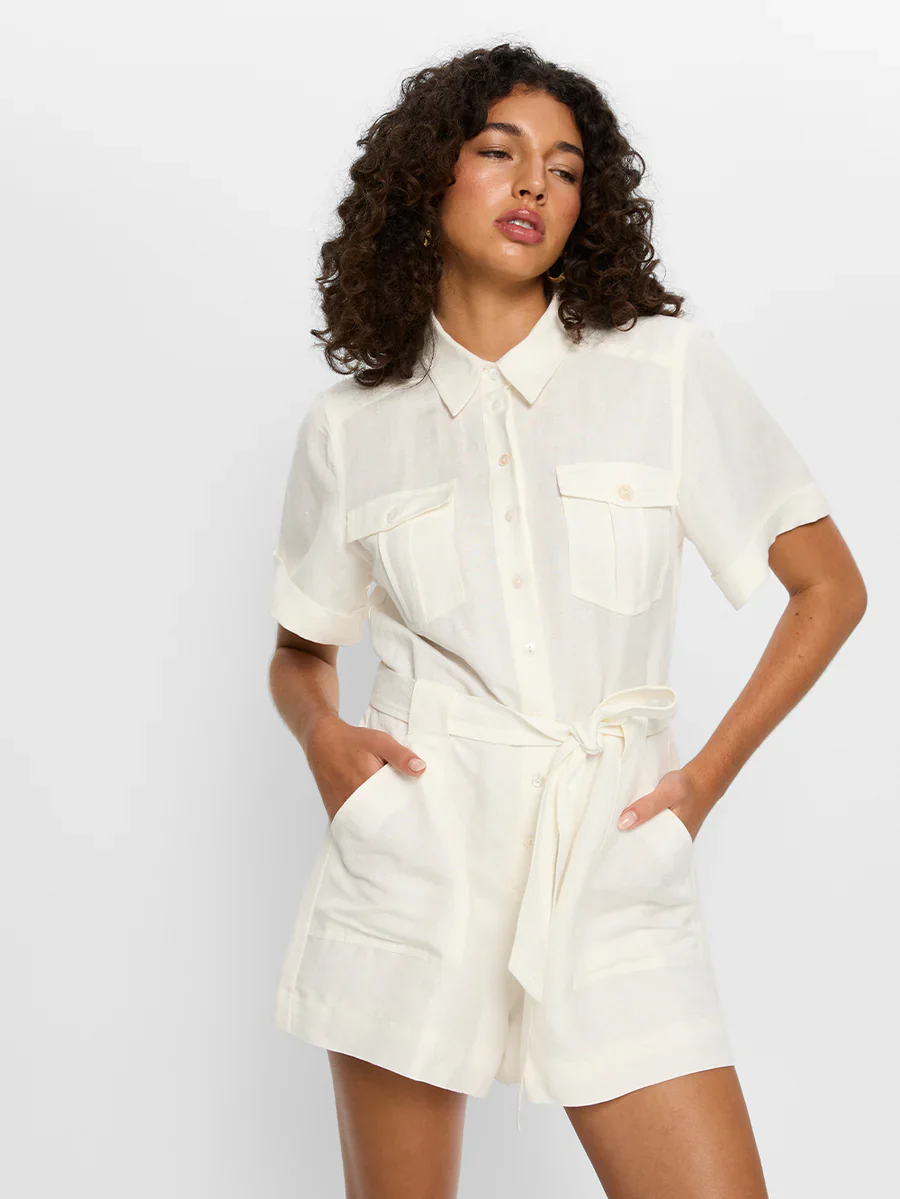 KIVARI - MIYA PLAYSUIT (CREAM) - Image 5