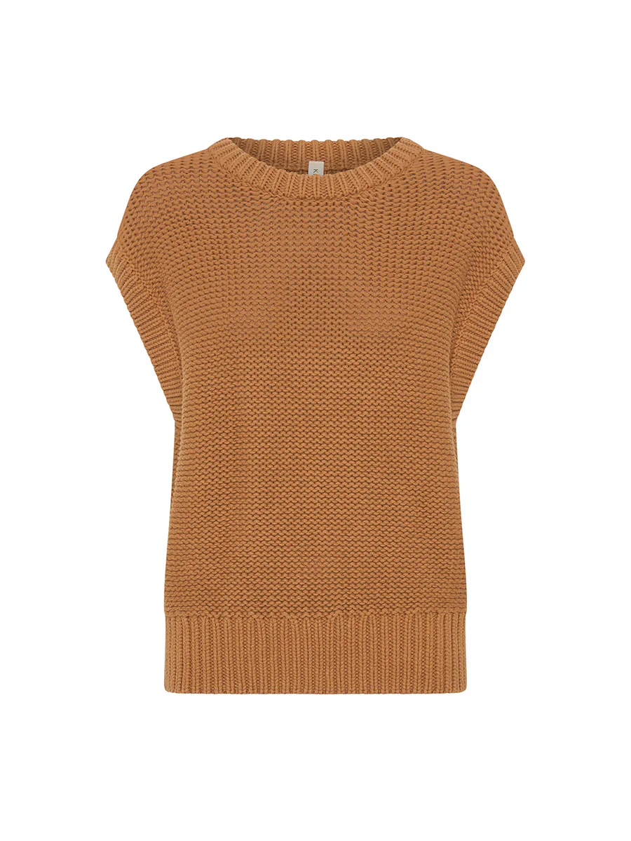 KIVARI - OLESIA KNIT VEST (TAN)