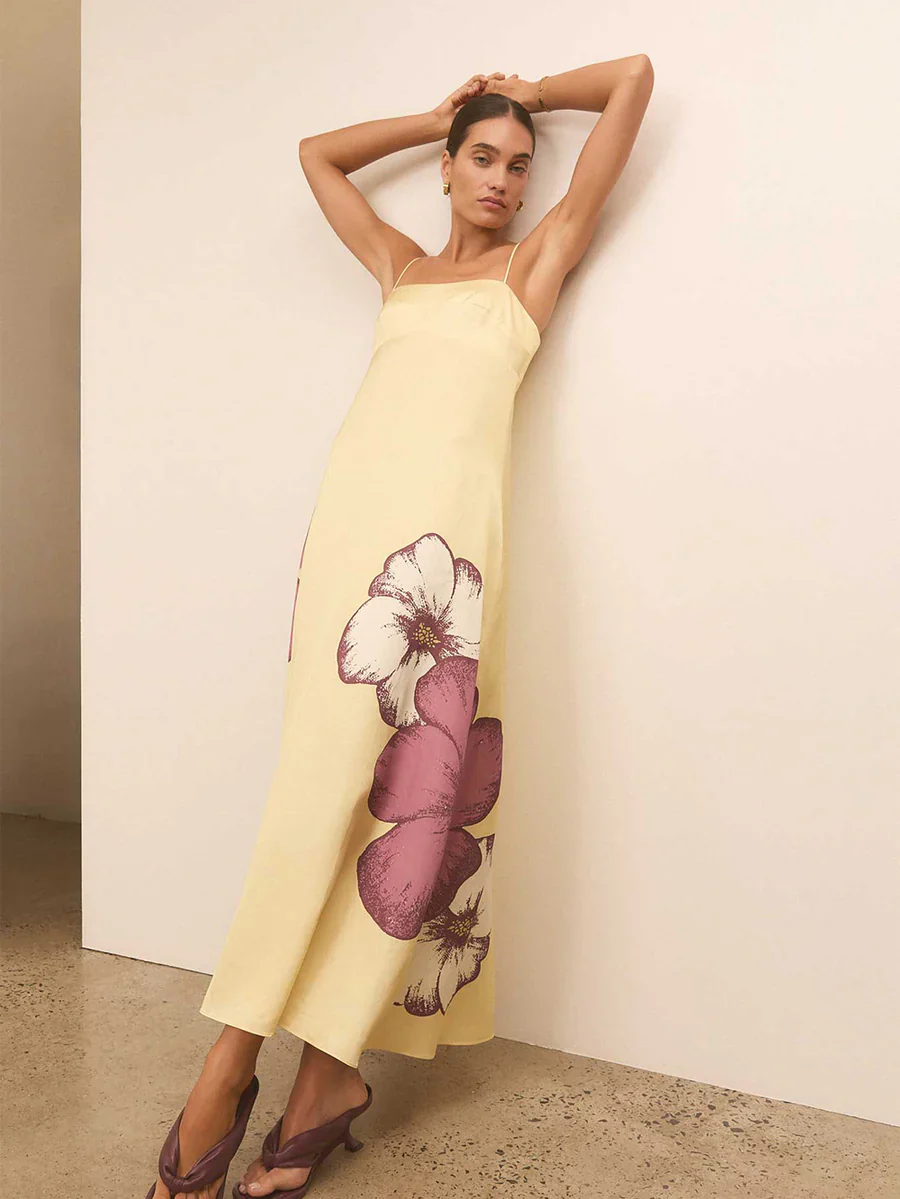 KIVARI - PAROS MAXI DRESS (BUTTER) - Image 6