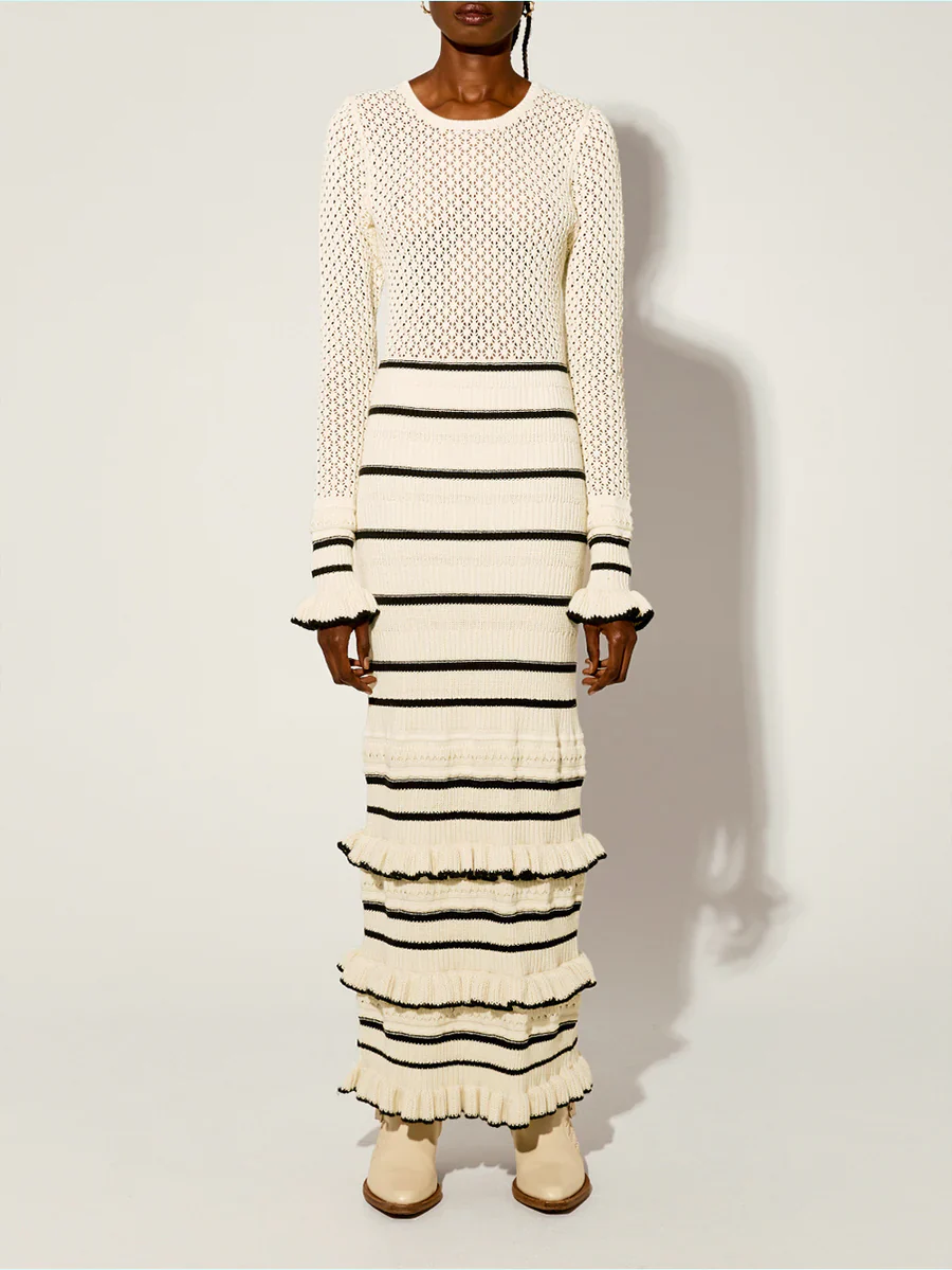 KIVARI - RAFAELA KNIT DRESS (CREAM) - Image 6