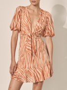KIVARI - Soraya Cut Out Mini Dress (Italian Clay) - Image 3