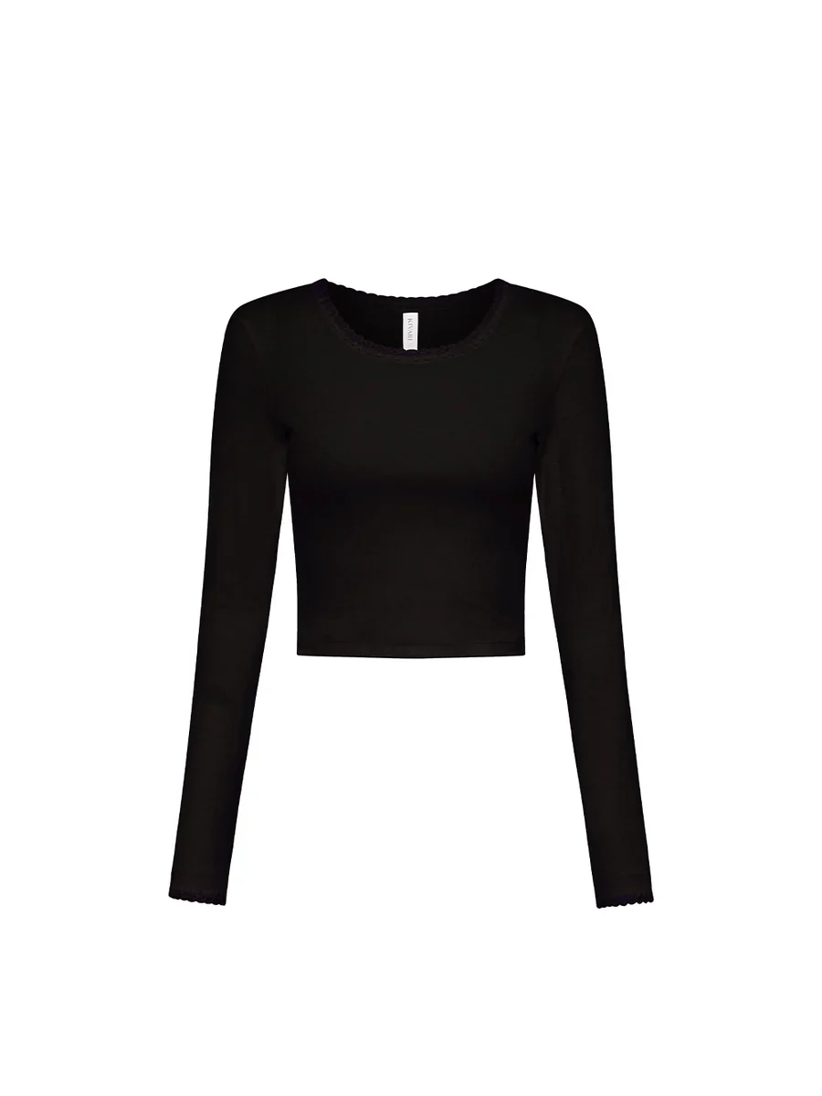 KIVARI - TALLULAH CROP TOP (BLACK)