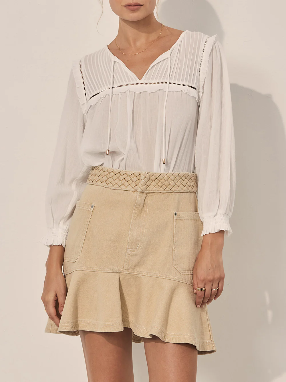 KIVARI - Theo Mini Skirt (Bone) - Image 5