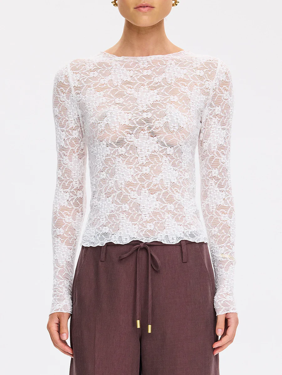 KIVARI - VICTORIA LACE TOP (CREAM) - Image 8