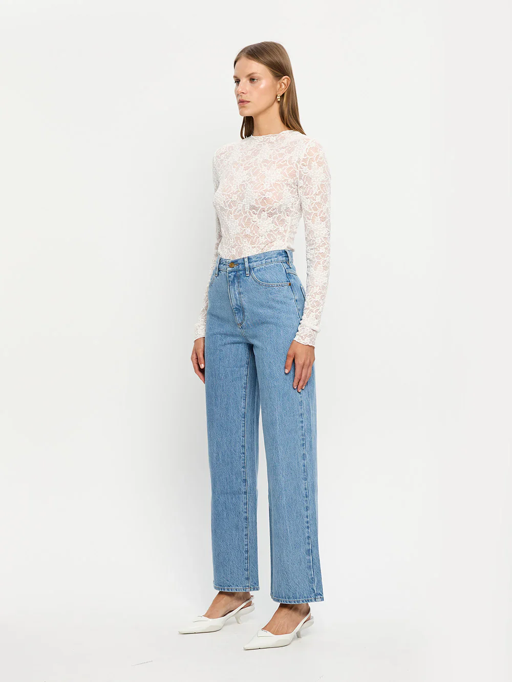 KIVARI - VICTORIA LACE TOP (CREAM) - Image 3