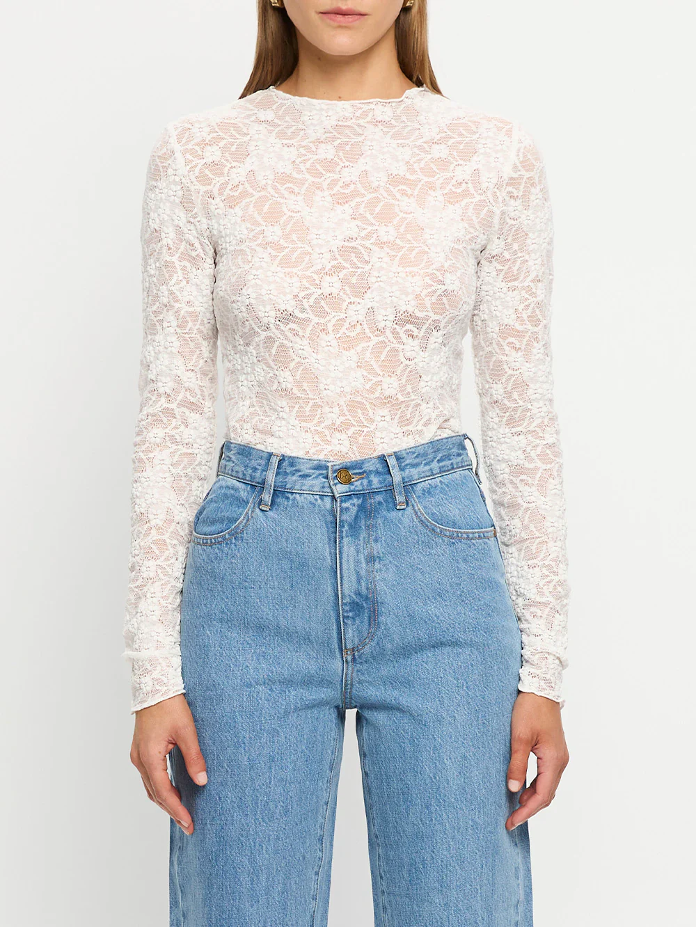 KIVARI - VICTORIA LACE TOP (CREAM) - Image 5