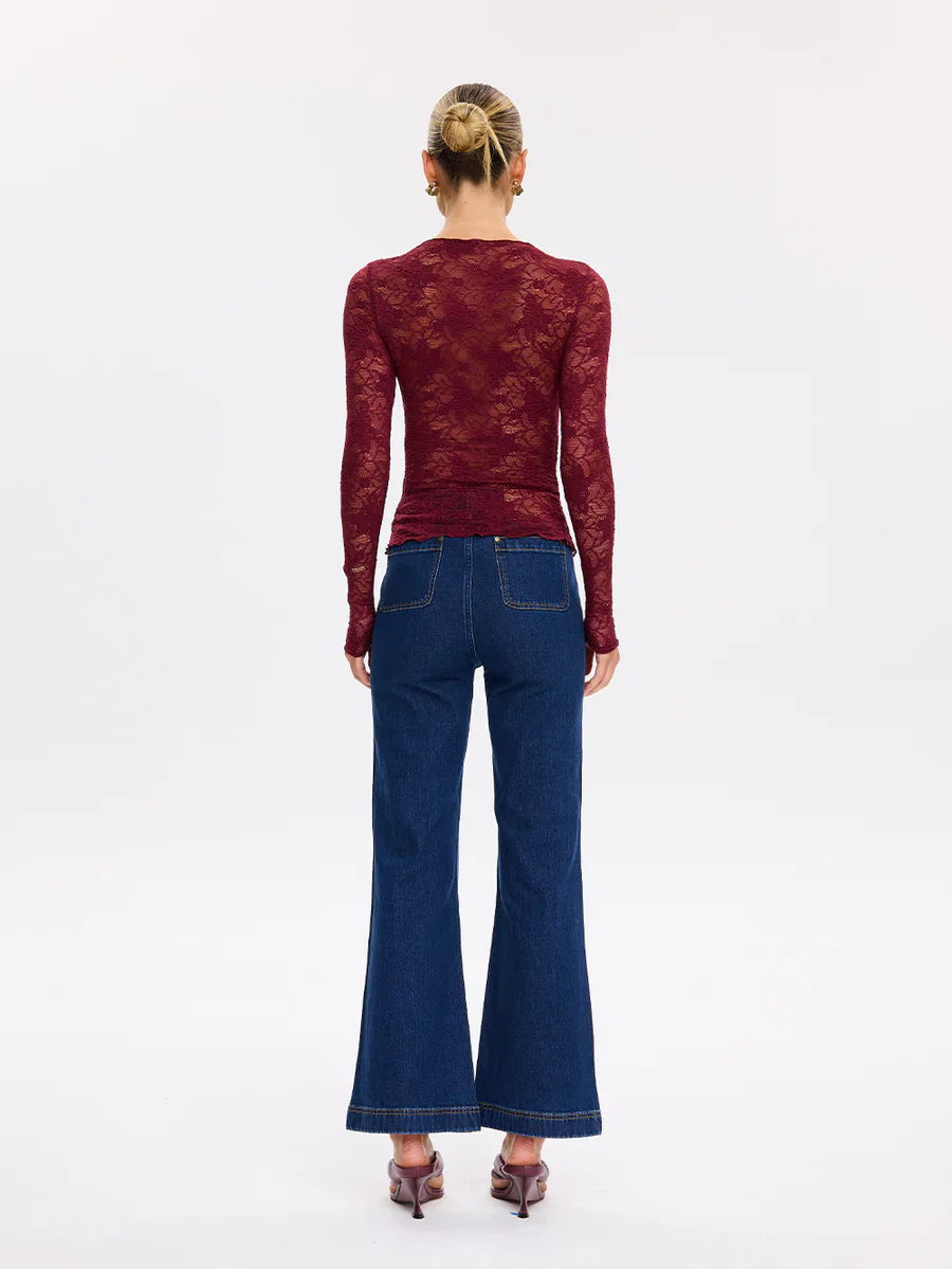 KIVARI - VICTORIA LACE TOP (PLUM) - Image 7