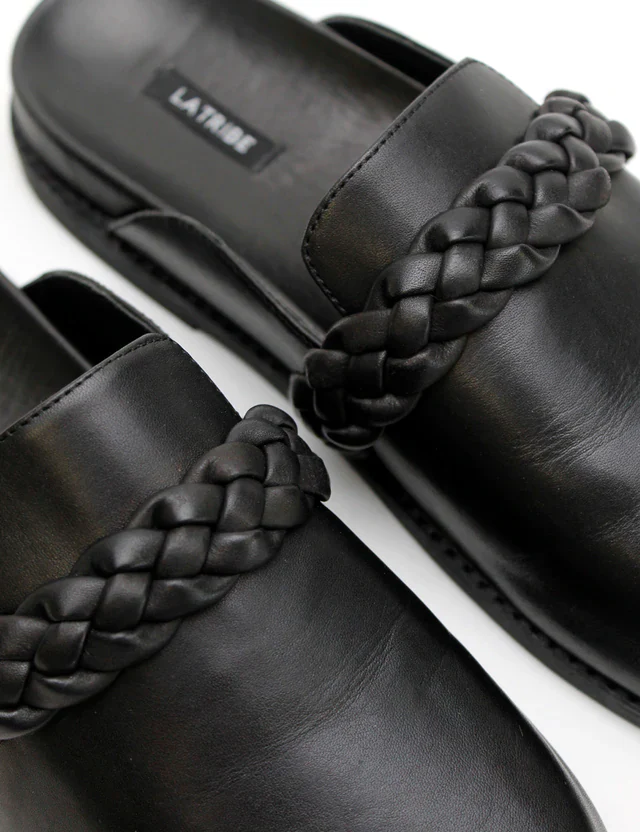 LA TRIBE - Aria Braided Clog (Black) - Image 4