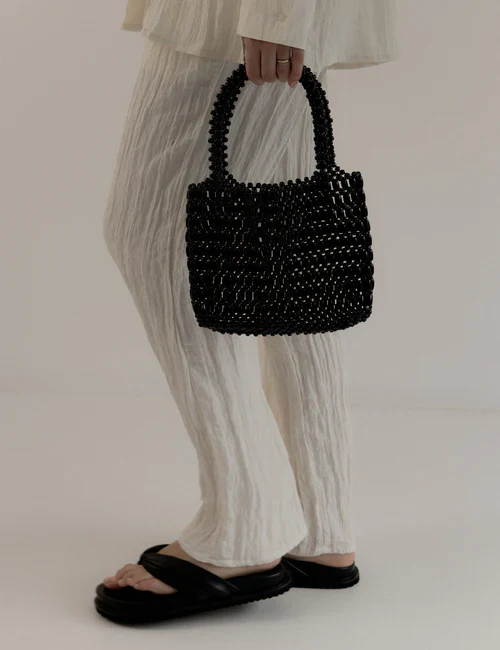 LA TRIBE - BEADED BAG (BLACK) - Image 3
