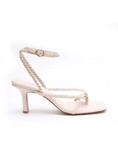 LA TRIBE - Braided Strap Heel (Cream)
