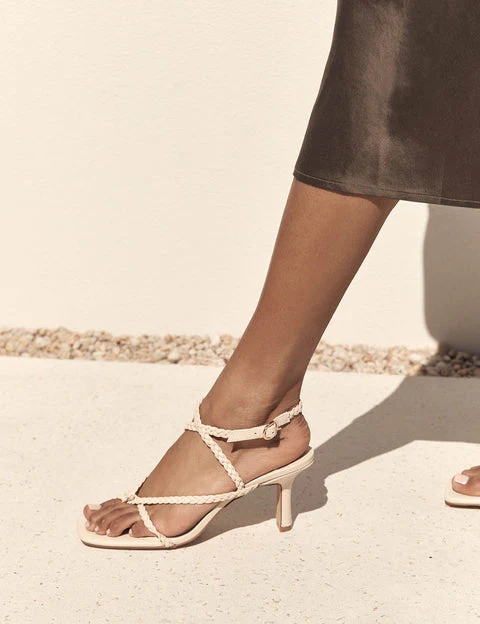 LA TRIBE - Braided Strap Heel (Cream) - Image 4