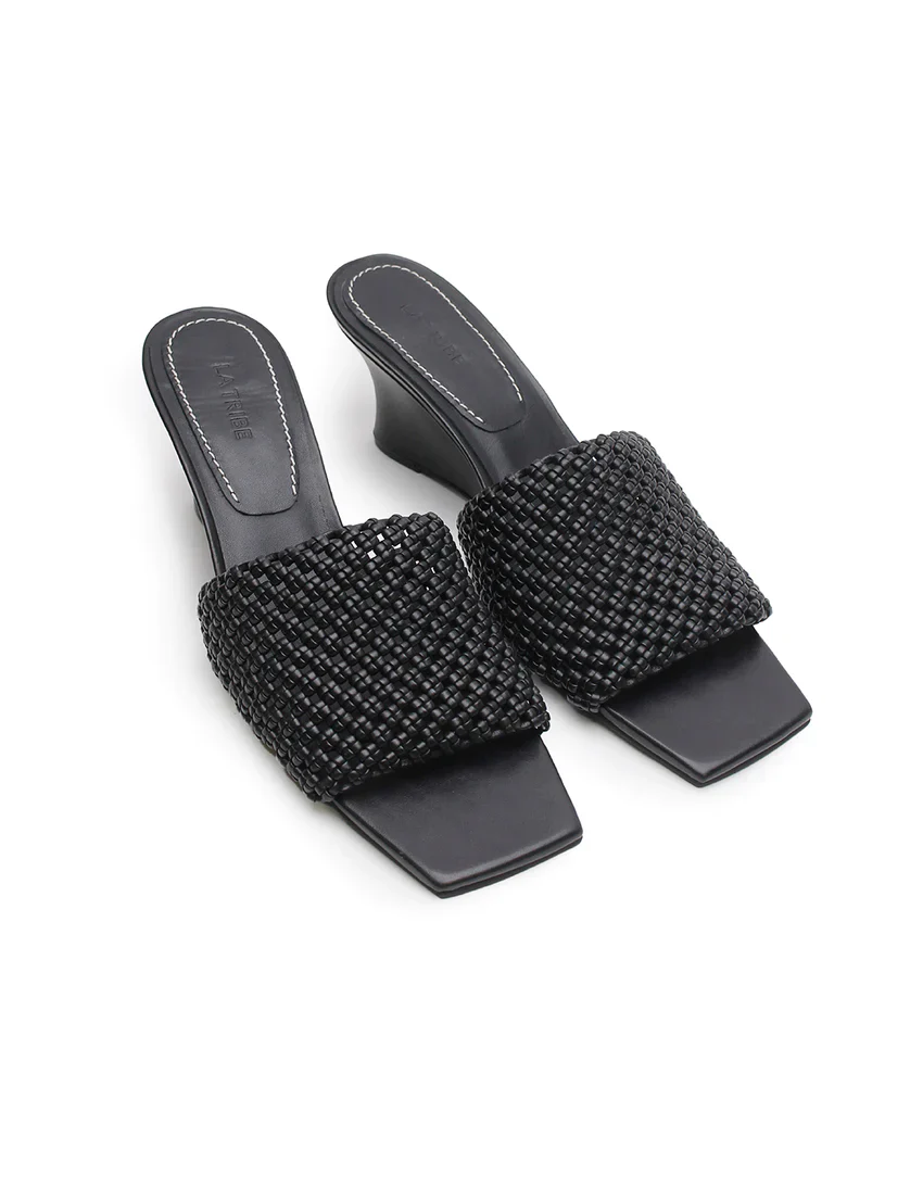 La Tribe - Braided Wedge Heel (Black)