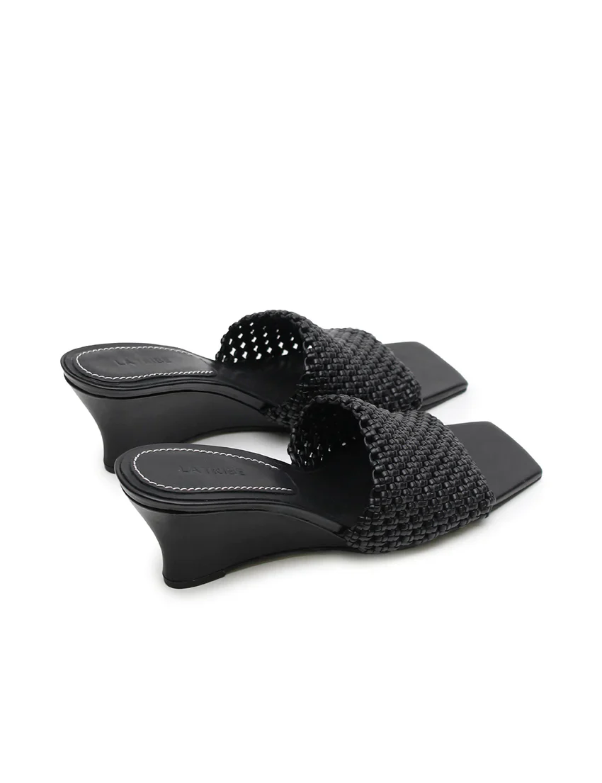 La Tribe - Braided Wedge Heel (Black) - Image 3