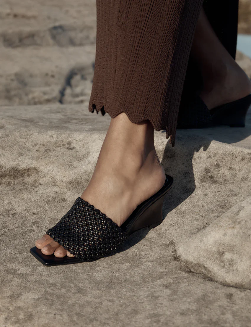 La Tribe - Braided Wedge Heel (Black) - Image 4
