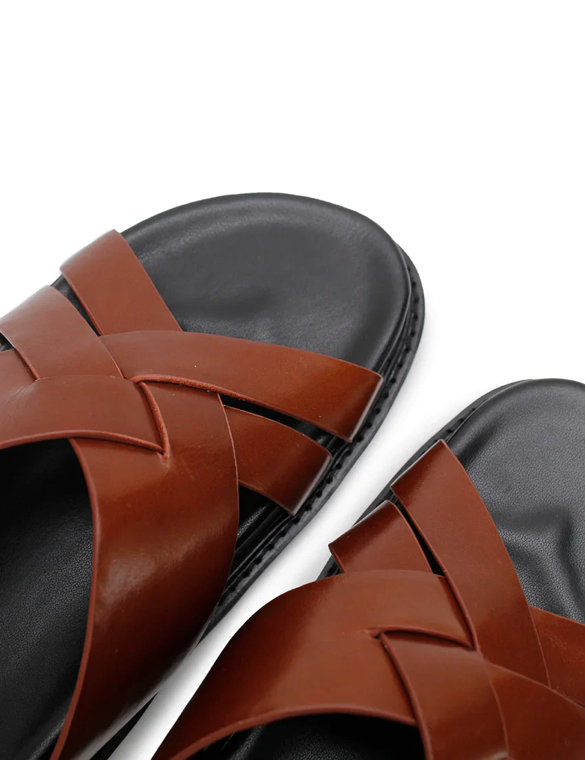 La Tribe - Cross Cut Slide (Cognac) - Image 4