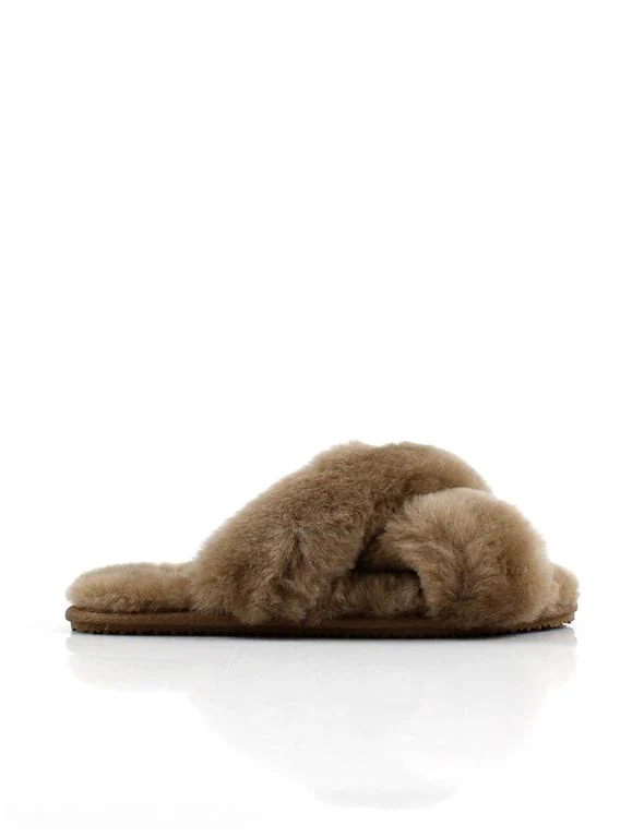 La Tribe - Crossover Sheepy Slipper (Tobacco) - Image 3