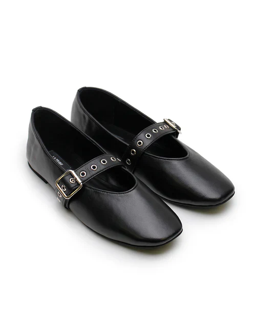 LA TRIBE - EILWEN BALLET FLAT (BLACK / SILVER) - Image 3