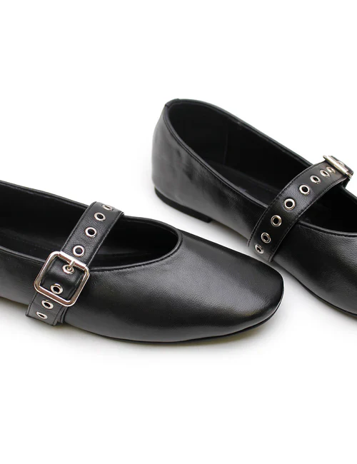 LA TRIBE - EILWEN BALLET FLAT (BLACK / SILVER) - Image 5